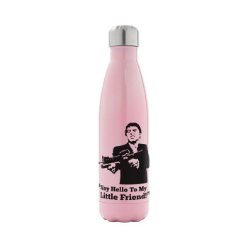 Scarface, Metal mug thermos Pink Iridiscent (Stainless steel), double wall, 500ml