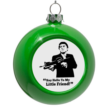 Scarface, Green Christmas tree ornament bauble 8cm