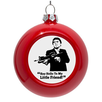 Scarface, Red Christmas tree ornament bauble 8cm