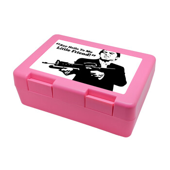 Scarface, Παιδικό δοχείο κολατσιού ΡΟΖ 185x128x65mm (BPA free πλαστικό)