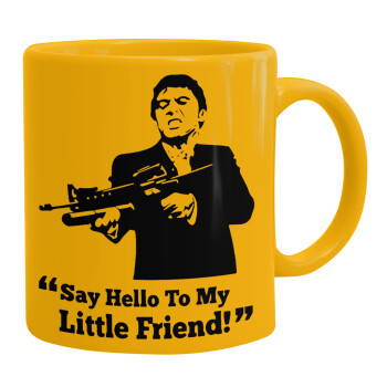 Scarface, Ceramic coffee mug yellow, 330ml