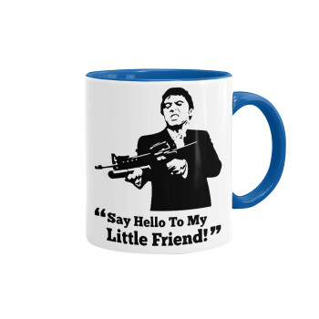 Scarface, Mug colored blue, ceramic, 330ml