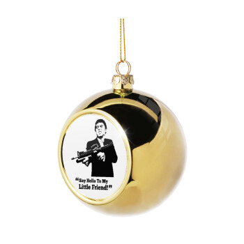 Scarface, Χριστουγεννιάτικη μπάλα δένδρου Χρυσή 8cm