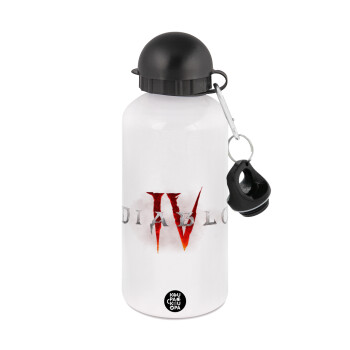 Diablo iv, Metal water bottle, White, aluminum 500ml