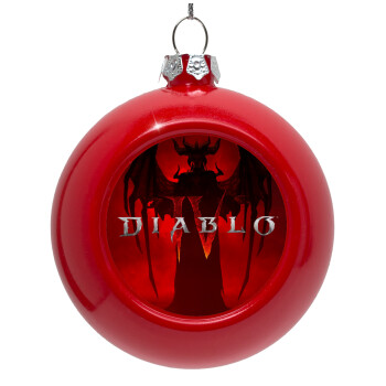 Diablo iv, Στολίδι Χριστουγεννιάτικη μπάλα δένδρου Κόκκινη 8cm