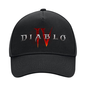 Diablo iv, Καπέλο Ενηλίκων Ultimate ΜΑΥΡΟ, (100% ΒΑΜΒΑΚΕΡΟ DRILL, ΕΝΗΛΙΚΩΝ, UNISEX, ONE SIZE)