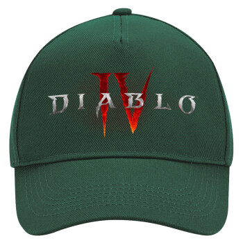 Diablo iv, Adult Ultimate Hat GREEN, (100% COTTON DRILL, ADULT, UNISEX, ONE SIZE)