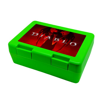 Diablo iv, Children's cookie container GREEN 185x128x65mm (BPA free plastic)