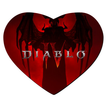 Diablo iv, Mousepad heart 23x20cm