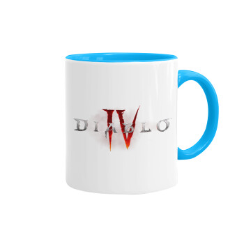 Diablo iv, Mug colored light blue, ceramic, 330ml