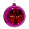 Purple Christmas tree ornament bauble 8cm