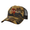 Adult Structured Trucker Hat, with Mesh, (Camouflage) Army (100% COTTON, ADULT, UNISEX, ONE SIZE)