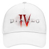 Adult Baseball Cap, Drill, White (100% COTTON, ADULT, UNISEX, ONE SIZE)