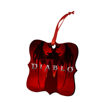 Diablo iv, Christmas ornament polygon wooden 7.5cm