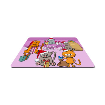 Merry Christmas Cats, Mousepad ορθογώνιο 27x19cm