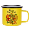 Metallic enamel MATT Yellow cup 360ml