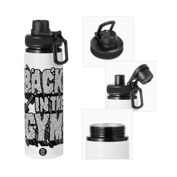 Back in the GYM, Metal water bottle with safety cap, aluminum 850ml
