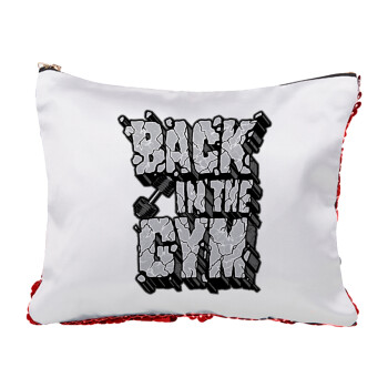 Back in the GYM, Red sequin cosmetic bag