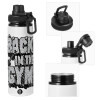 Metal water bottle with safety cap, aluminum 850ml