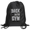 Backpack pouch GYMBAG Black, with pocket (40x48cm) & thick cords