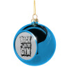 Blue Christmas tree ball ornament 8cm