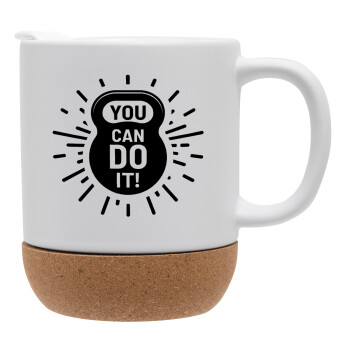 You can do it, Ceramic coffee mug Cork (MAT), 330ml (1pcs)