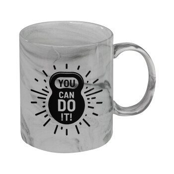 You can do it, Mug ceramic marble style, 330ml