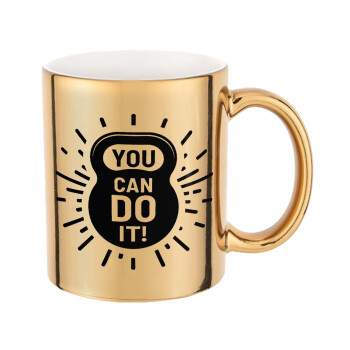 You can do it, Mug ceramic, gold mirror, 330ml