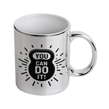 You can do it, Mug ceramic, silver mirror, 330ml