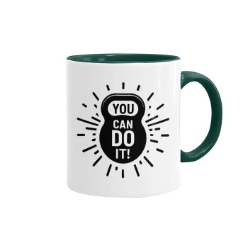 You can do it, Mug colored green, ceramic, 330ml