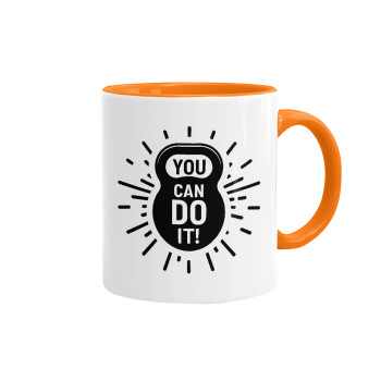 You can do it, Mug colored orange, ceramic, 330ml