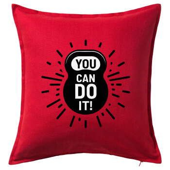 You can do it, Sofa cushion RED 50x50cm includes filling