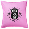 Sofa cushion Pink 50x50cm includes filling