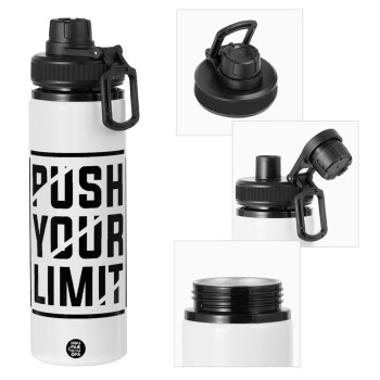 Push your limit, Metal water bottle with safety cap, aluminum 850ml