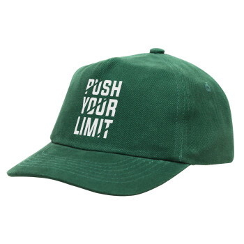 Push your limit, Children's Baseball Cap, 100% Cotton Drill, GREEN (COTTON, CHILDREN'S, ONE SIZE)