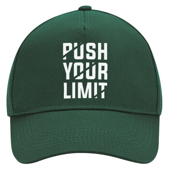 Push your limit, Adult Ultimate Hat GREEN, (100% COTTON DRILL, ADULT, UNISEX, ONE SIZE)