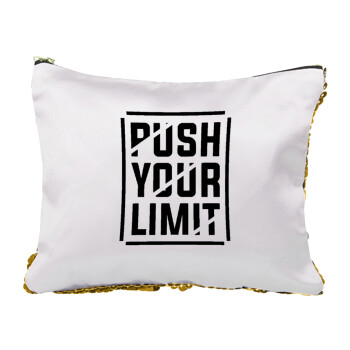 Push your limit, Sequin Gold Pouch Cosmetic Bag