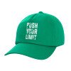 Children's Baseball Cap, 100% Cotton Twill, Green (COTTON, CHILDREN'S, UNISEX, ONE SIZE)