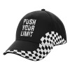 Adult Ultimate BLACK RACING Cap, (100% COTTON DRILL, ADULT, UNISEX, ONE SIZE)