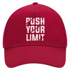 Adult Ultimate Hat RED, (100% COTTON DRILL, ADULT, UNISEX, ONE SIZE)