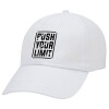 Adult Baseball Cap White 5-panel (POLYESTER, ADULT, UNISEX, ONE SIZE)