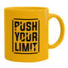 Ceramic coffee mug yellow, 330ml