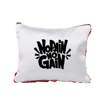 No pain no gain, Red sequin cosmetic bag