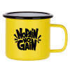 Metallic enamel MATT Yellow cup 360ml