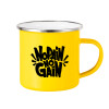 Yellow Enamel Metallic Cup 360ml