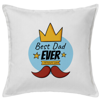 King, Best dad ever, Sofa cushion White 50x50cm includes filling