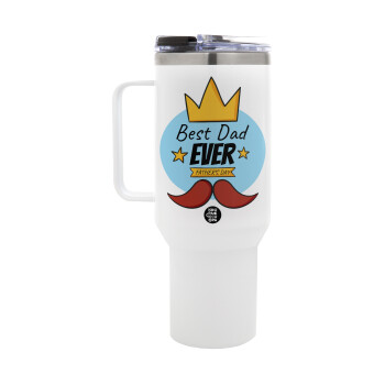 King, Best dad ever, Mega Stainless steel Tumbler with lid, double wall 1,2L