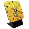 Quartz Wooden table clock with hands (10cm)