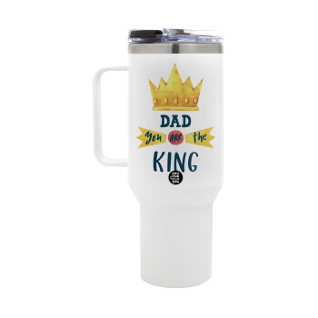 Dad you are the King, Mega Stainless steel Tumbler with lid, double wall 1,2L