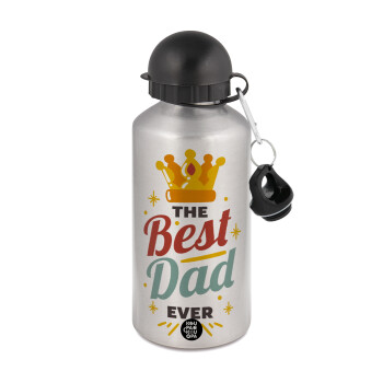 The Best DAD ever, Metallic water jug, Silver, aluminum 500ml